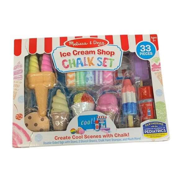 Melissa & Doug Ice Cream Shop Chalk Set New in box - Picture 1 of 7